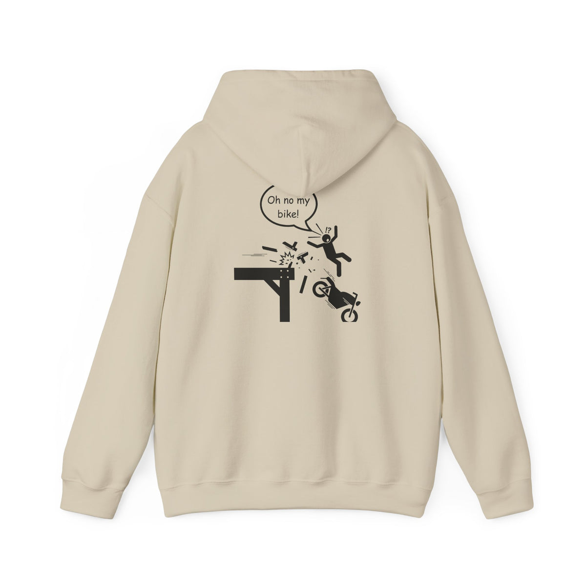 Non UK Sales Hooded Sweatshirt (Oh no my bike (Pier) W/B