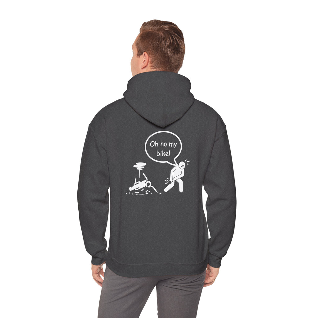 Non UK Sales Hooded Sweatshirt (Oh no my bike (Dropped) B/W