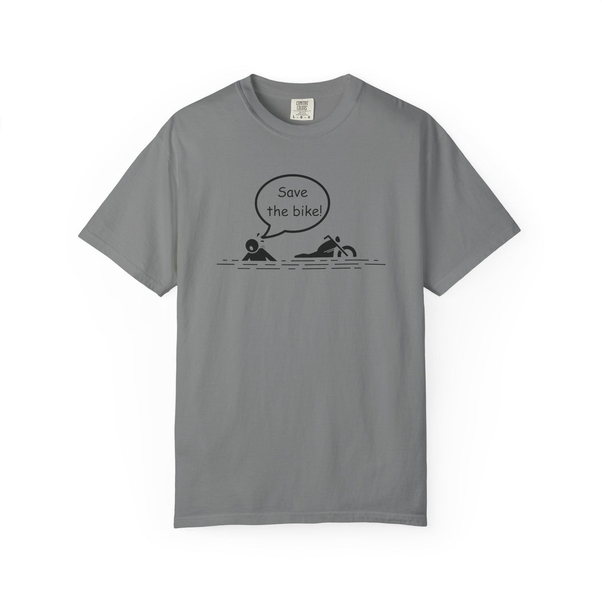 Non UK Sales Motorbike t-shirt (Save The Bike)  B/W
