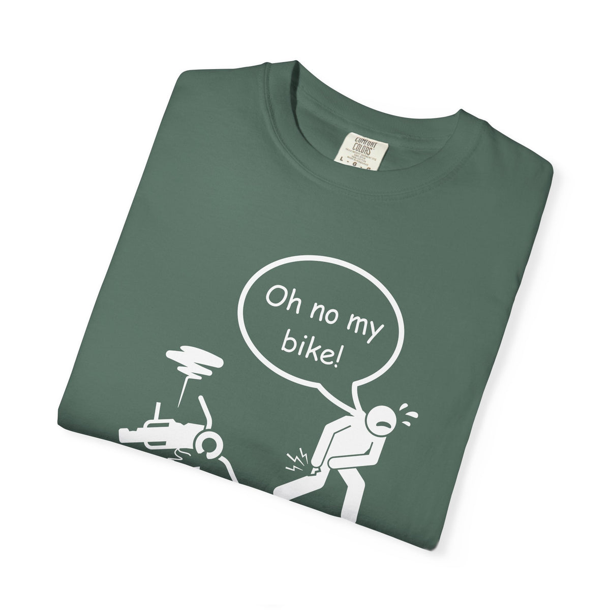 Non UK Sales Motorbike t-shirt  (Oh no my bike)  Dropped W/B