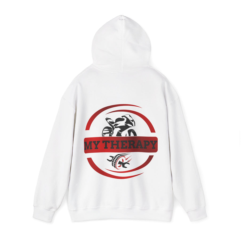 Unisex Heavy Blend™ Hooded Sweatshirt (My Therapy-Red) Back
