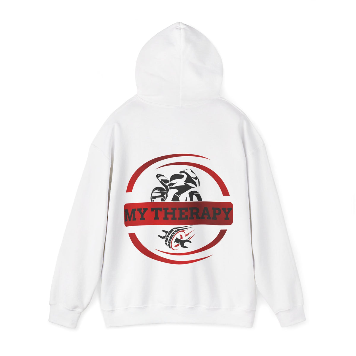 Unisex Heavy Blend™ Hooded Sweatshirt (My Therapy-Red) Back