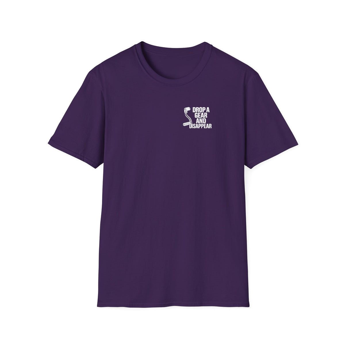 Motorbike T-shirt with 'Drop a gear and disappear' Small Logo