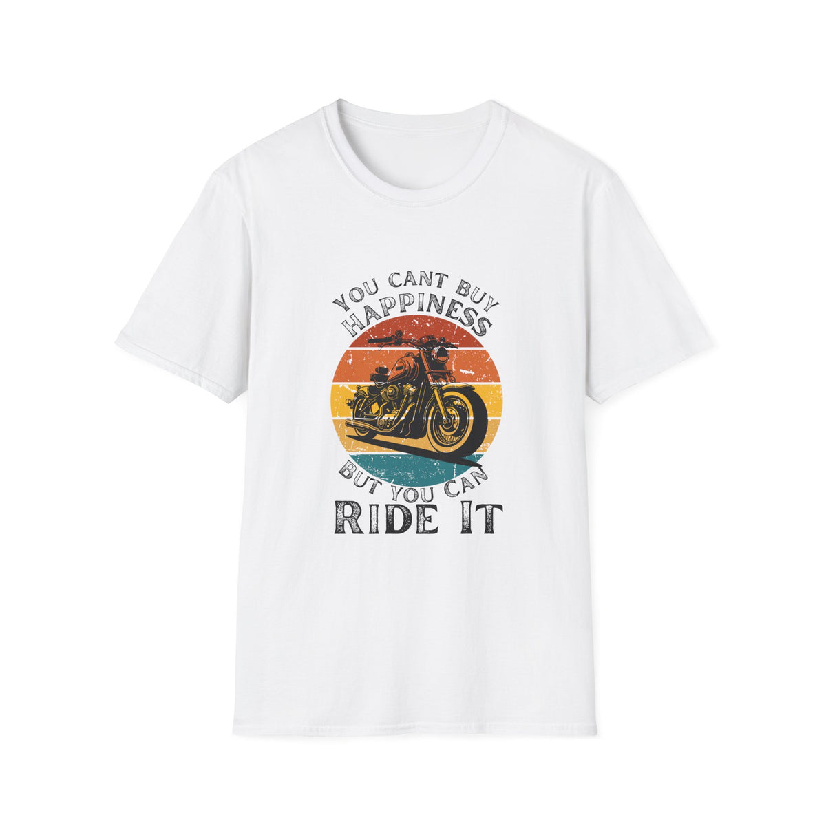 Motorbike T-shirt with You Cant Buy Happiness, But You Can Ride It'