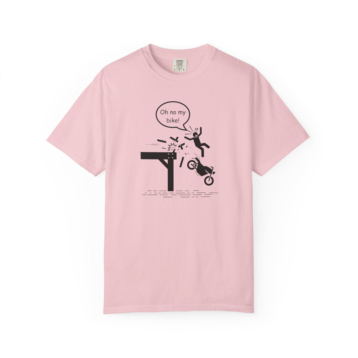 Non UK Sales Motorbike t-shirt  (Oh no my bike)  Pier B/W