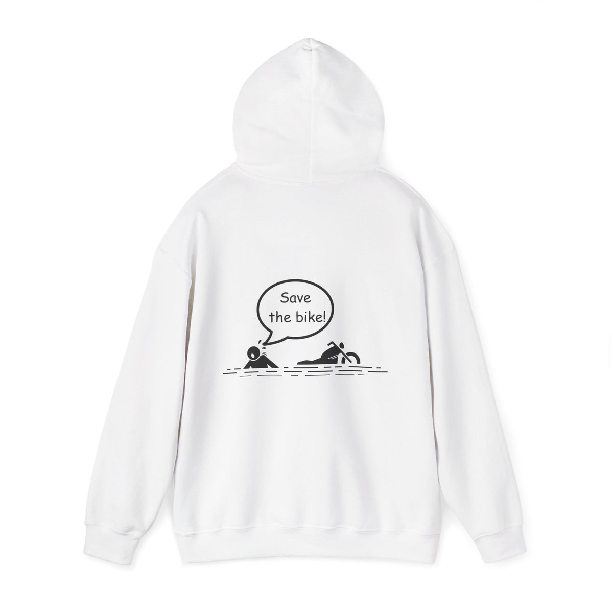 Non UK Sales Hooded Sweatshirt (Save the bike!) B/W