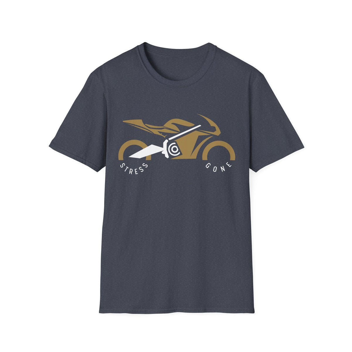 Motorbike T-shirt with 'Stress Gone'