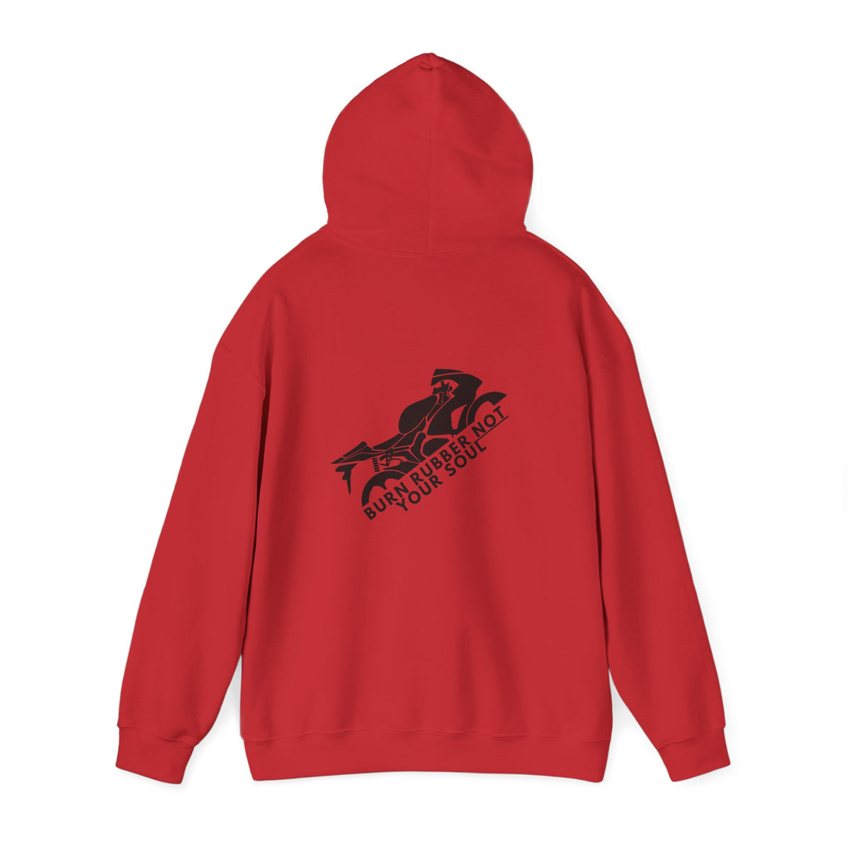 Non UK Sales Hooded Sweatshirt (Burn rubber, Not your soul) B/W