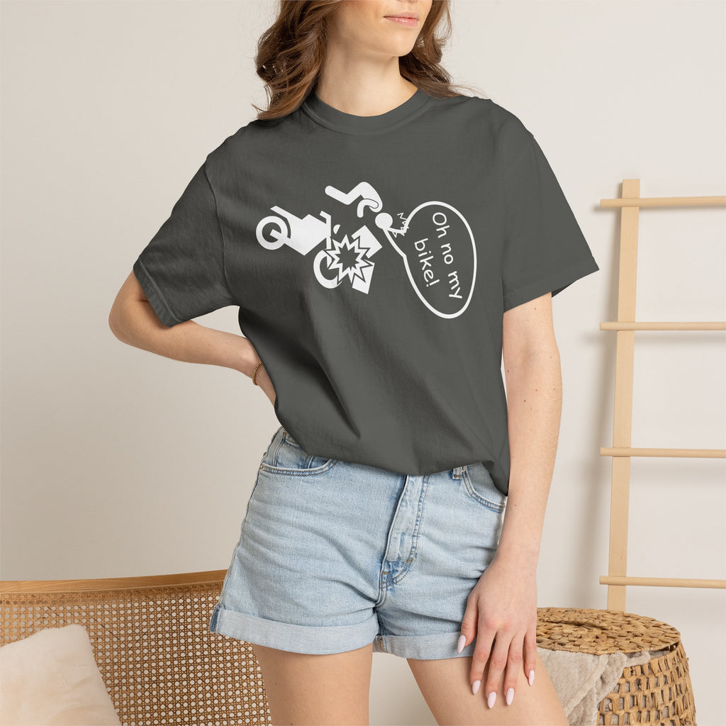 Non UK Sales Motorbike t-shirt (Oh no my bike) Boxes W/B
