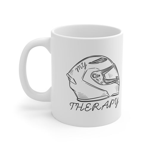11oz White Mug With (My therapy) (2)