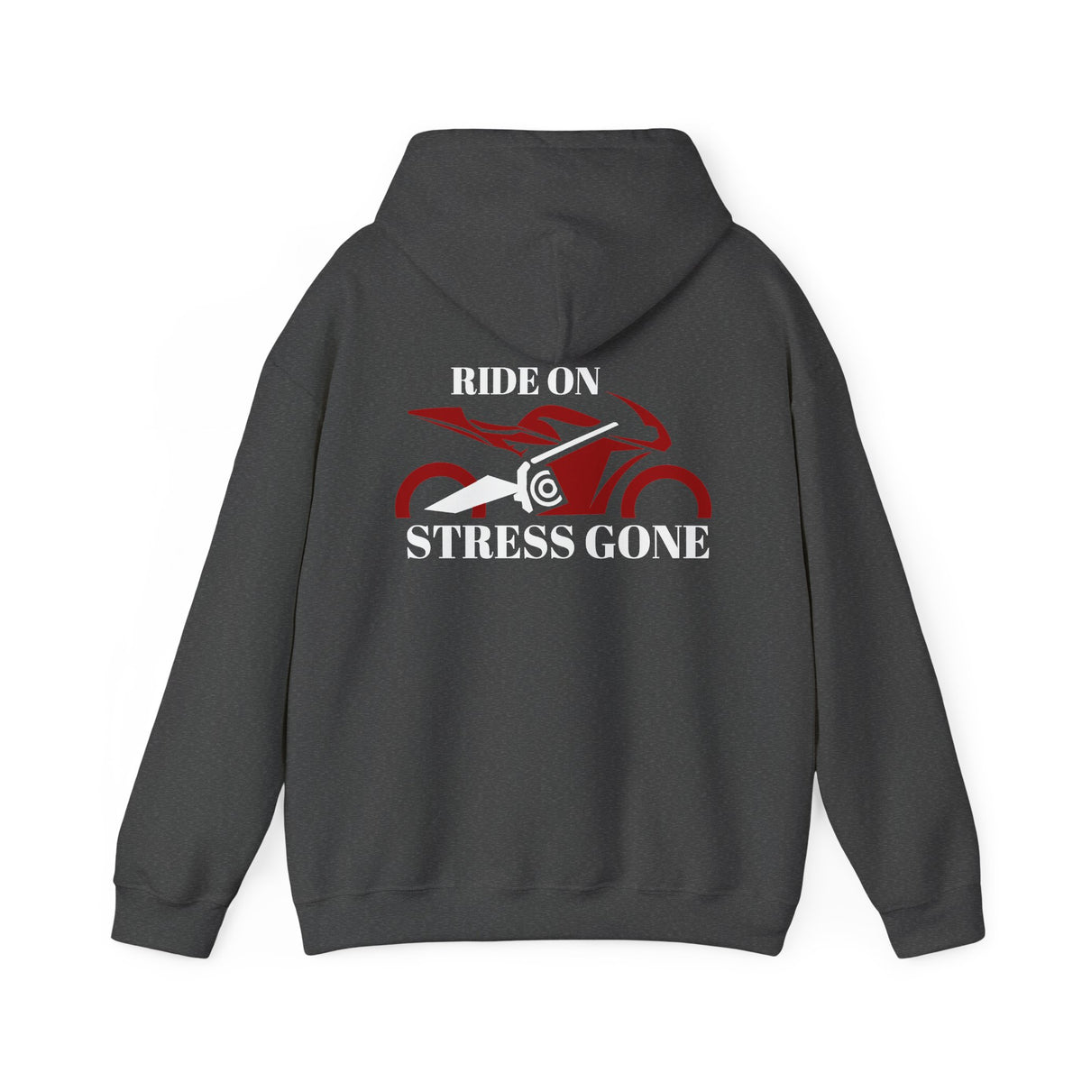 Unisex Heavy Blend™ Hooded Sweatshirt (Ride on, Stress gone)