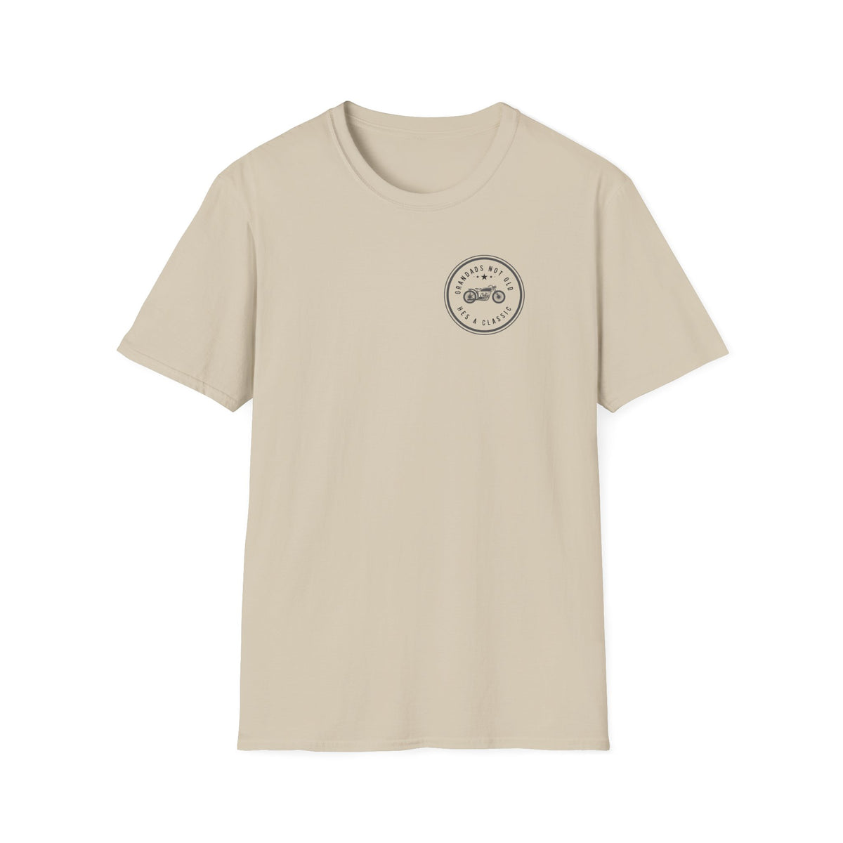 Motorbike T-shirt with 'Grandads Not Old Hes A Classic' (2) Small Logo