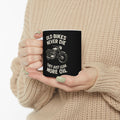 Non UK Sales 11oz And 15oz White Mug With (Old bikes never die, They just leak more oil)