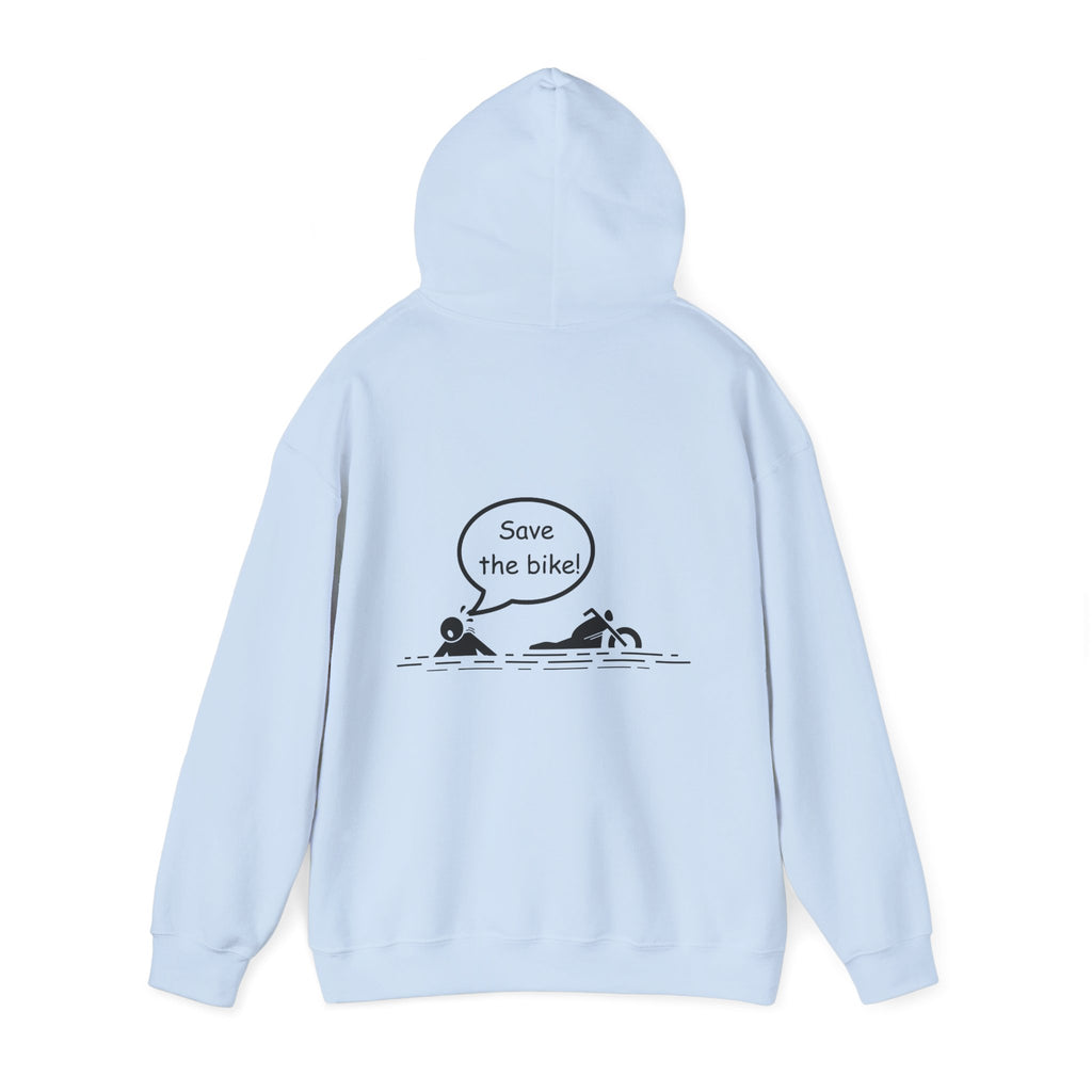 Non UK Sales Hooded Sweatshirt (Save the bike!) B/W