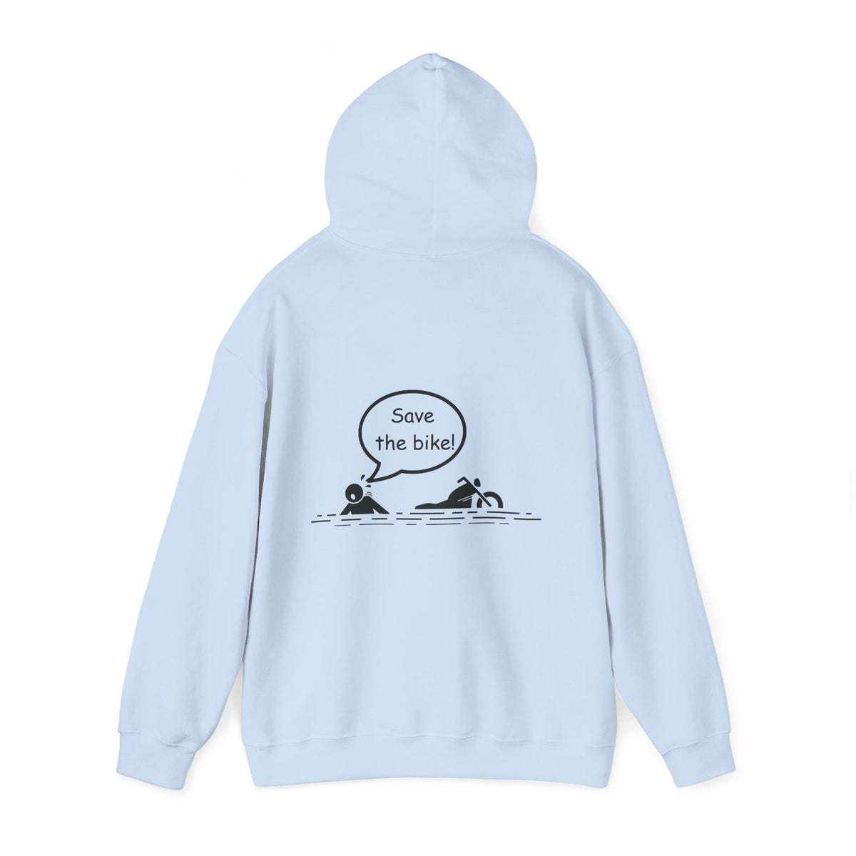 Non UK Sales Hooded Sweatshirt (Save the bike!) B/W