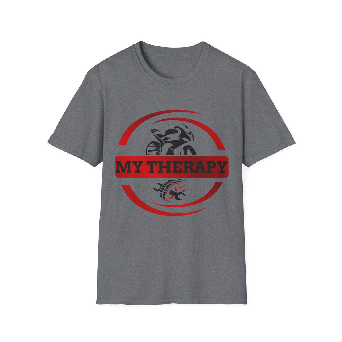 Motorbike T-shirt with 'My Therapy' (Red)