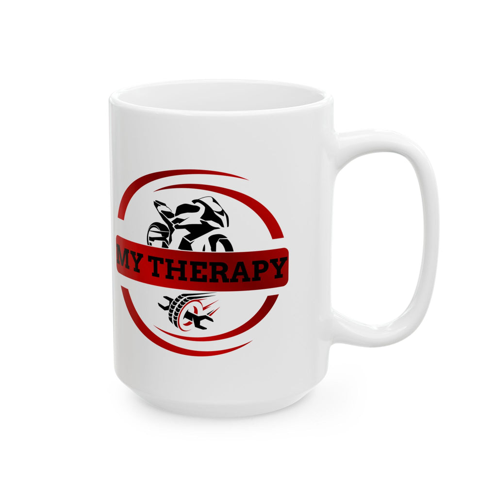 Non UK Sales 11oz And 15oz White Mug With (My Therapy) R/W