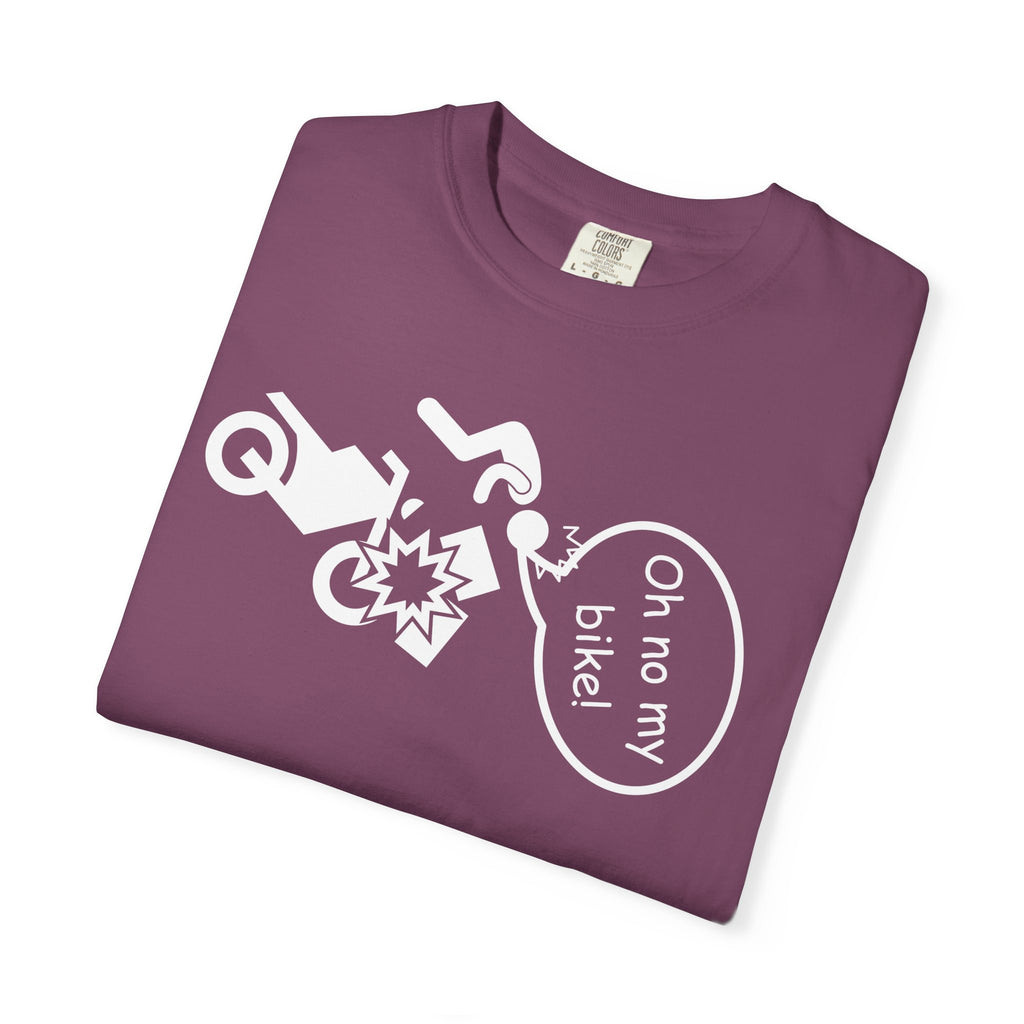Non UK Sales Motorbike t-shirt (Oh no my bike) Boxes W/B