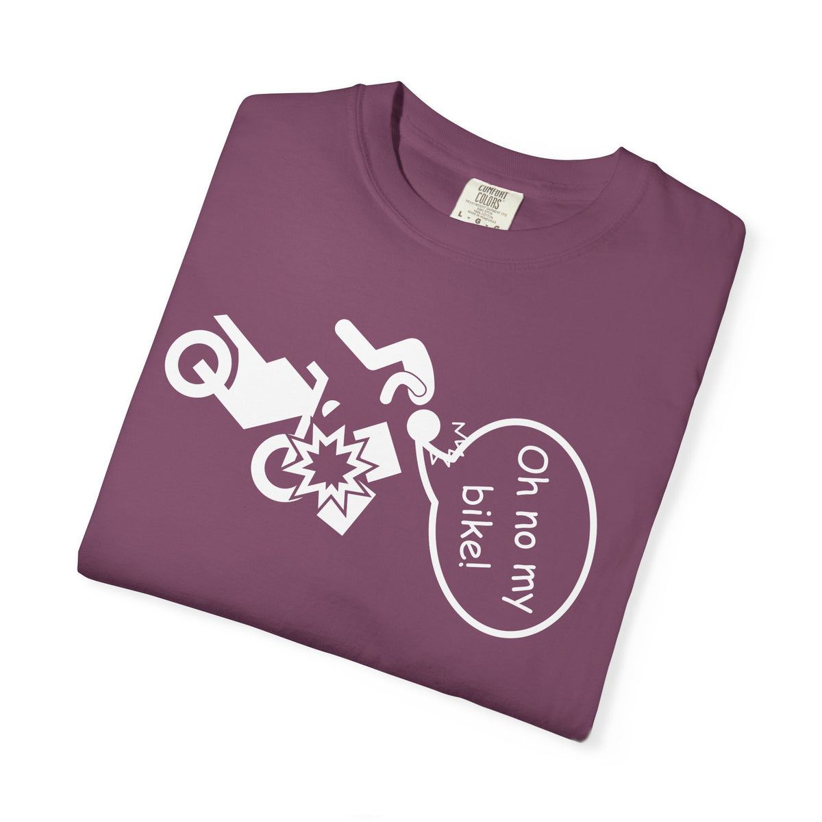Non UK Sales Motorbike t-shirt (Oh no my bike) Boxes W/B