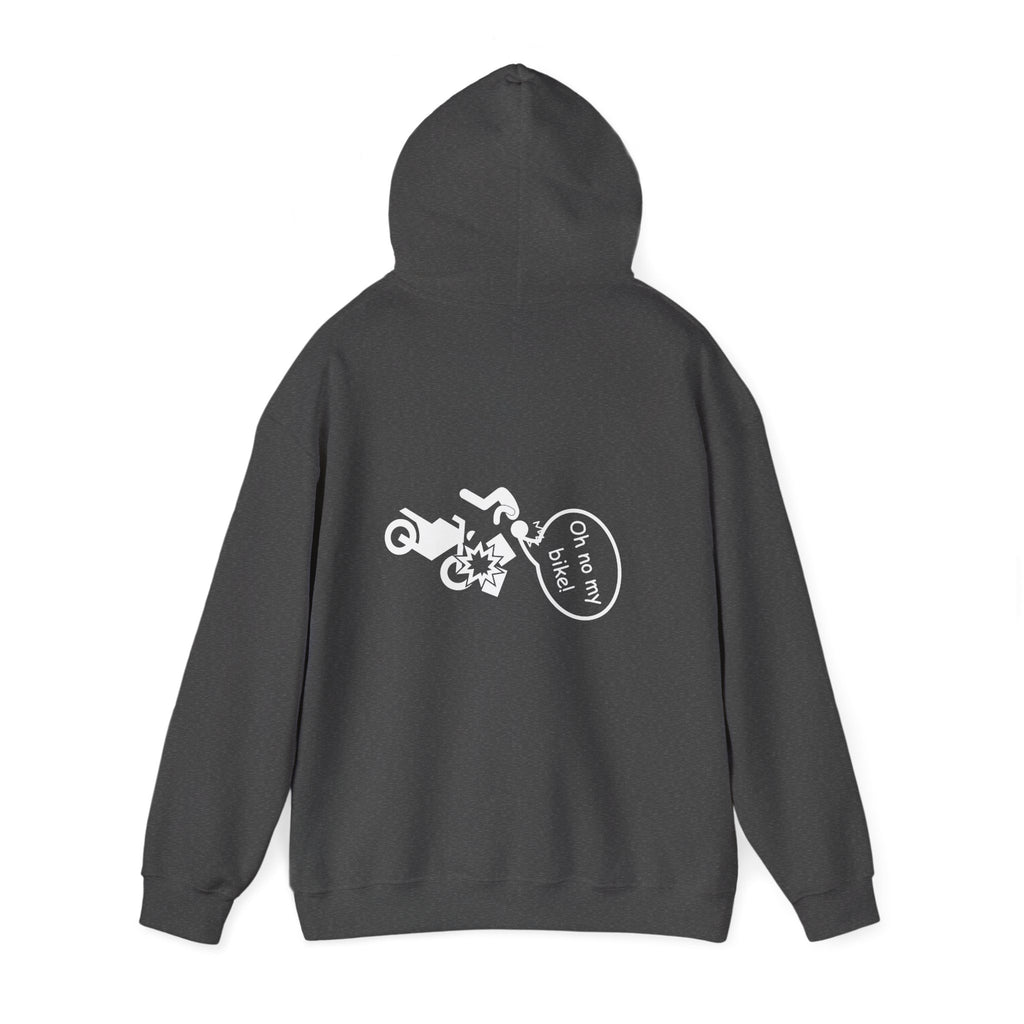 Non UK Sales Hooded Sweatshirt (Oh no my bike (Boxes) B/W