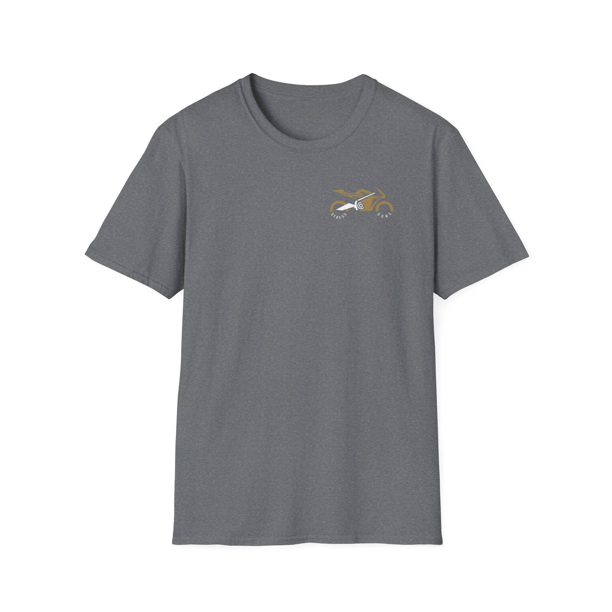 Motorbike T-shirt with 'Stress Gone' Small Logo