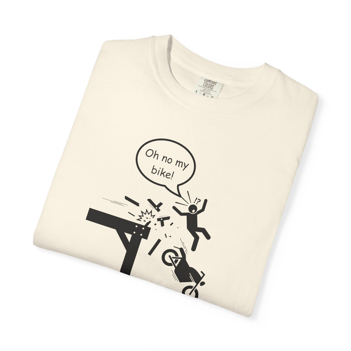 Non UK Sales Motorbike t-shirt  (Oh no my bike)  Pier B/W