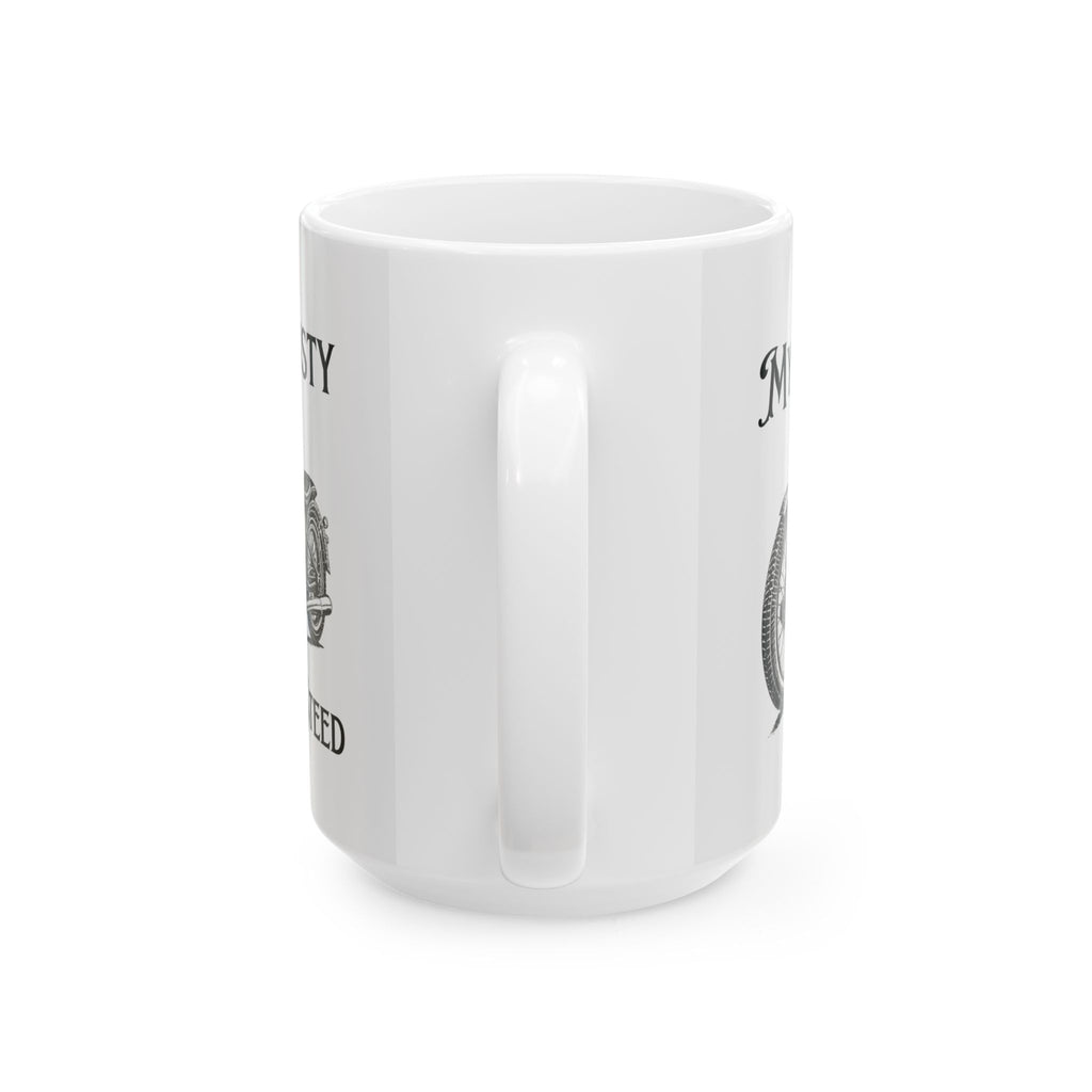 Non UK Sales 11oz And 15oz White Mug With (My Trusty Old Steed) B/W