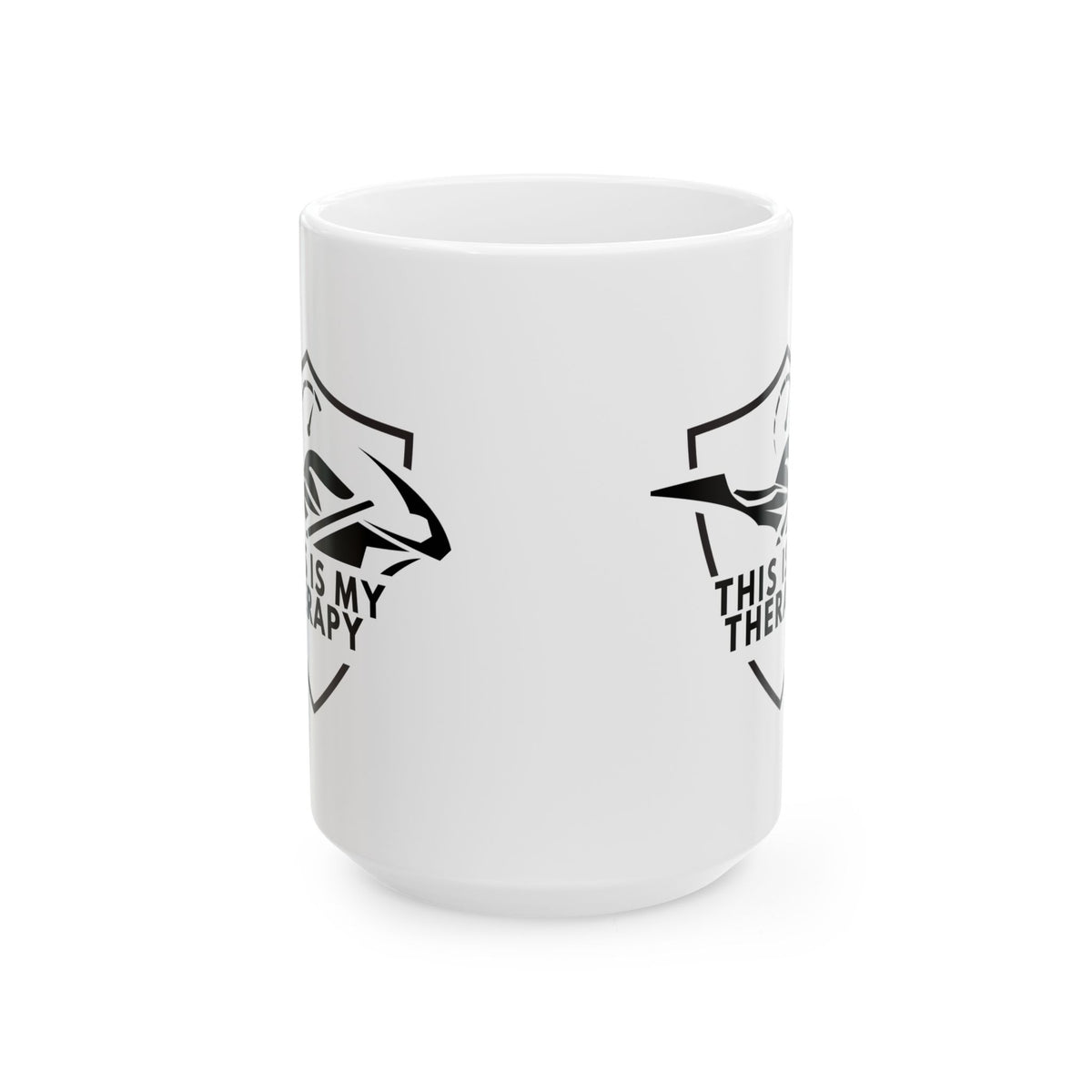 Non UK Sales 11oz And 15oz White Mug With (This is my therapy) W