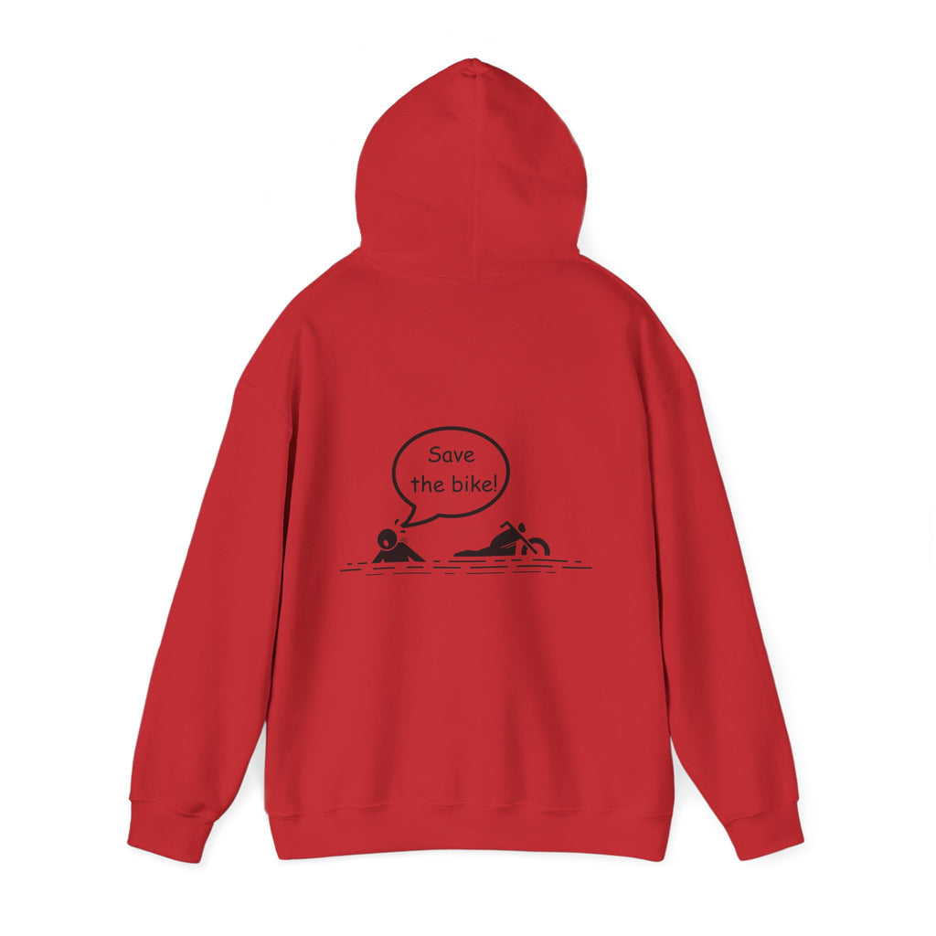 Non UK Sales Hooded Sweatshirt (Save the bike!) B/W