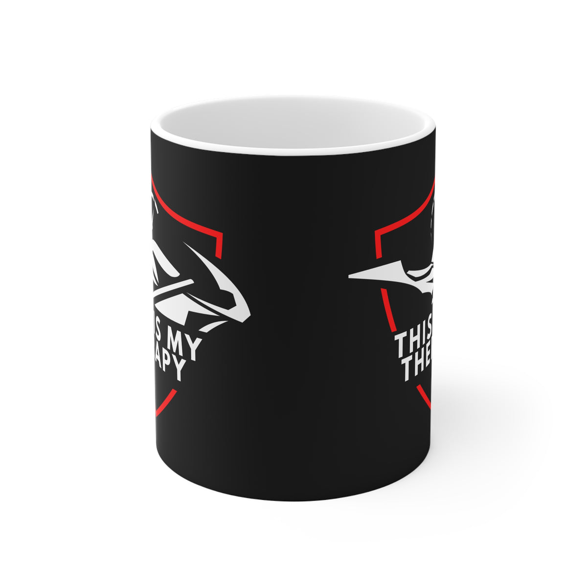 11oz White Mug With (This is my therapy) (1)