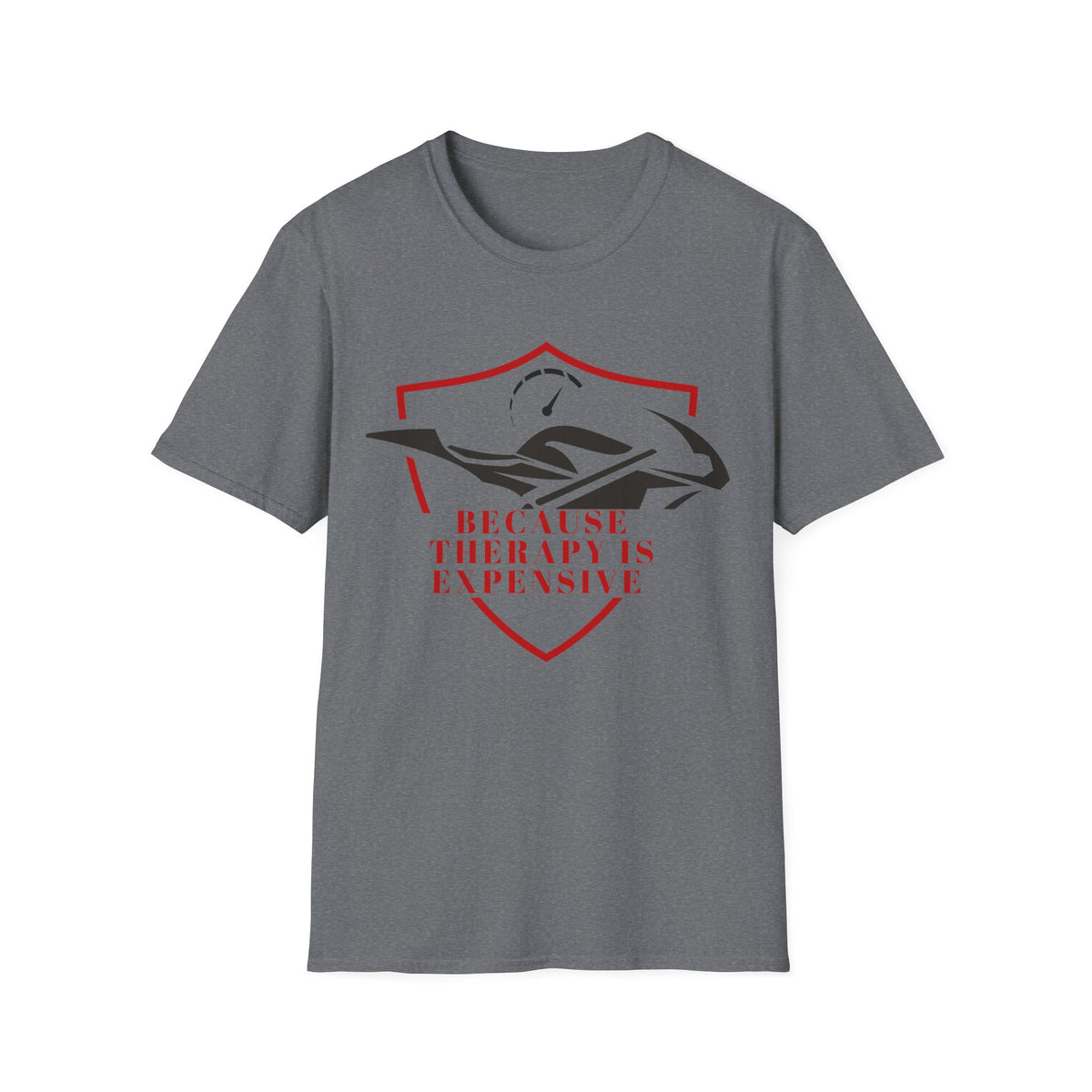 Motorbike T-shirt with 'Because Therapy is Expensive' (4)