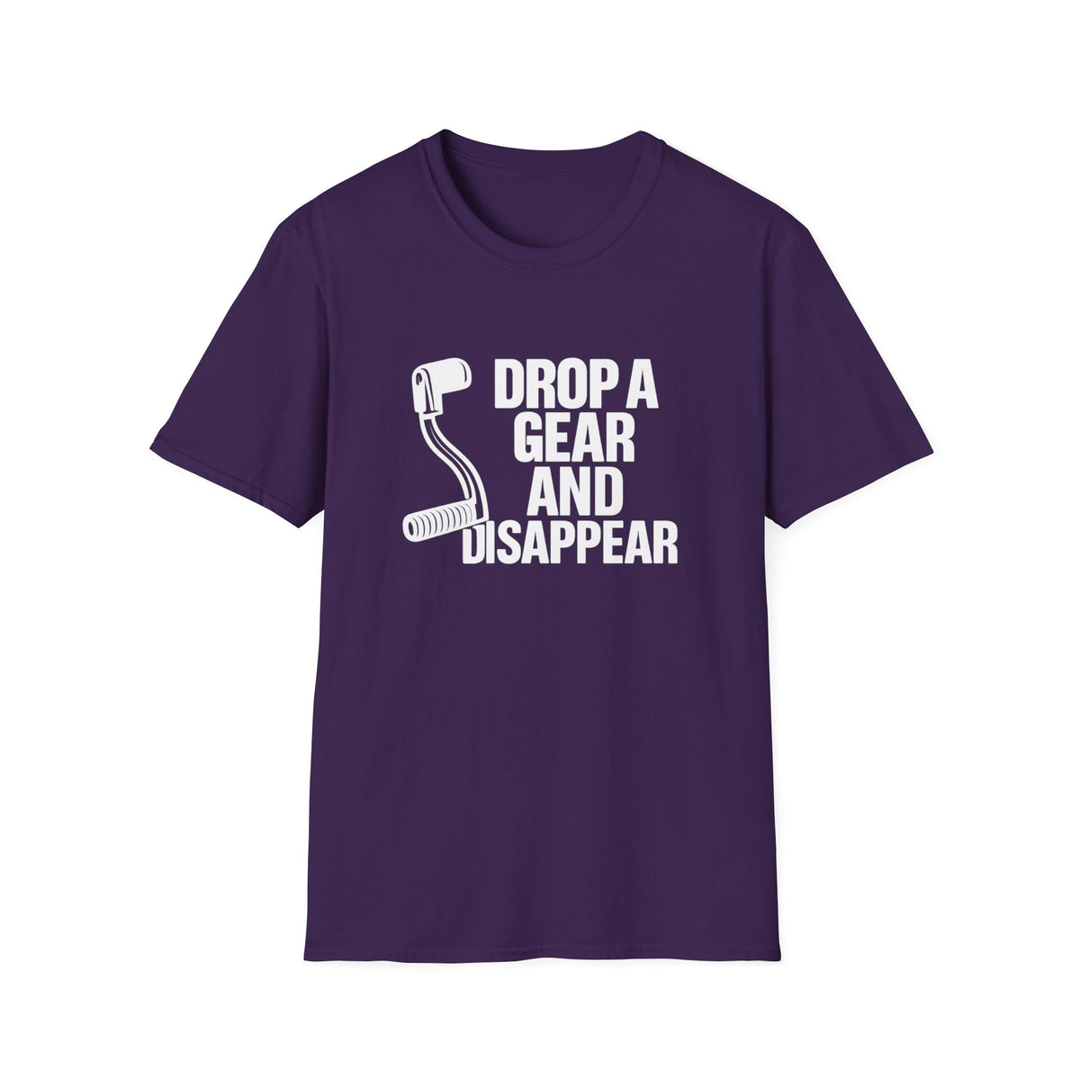 Motorbike T-shirt with 'Drop a gear and disappear'