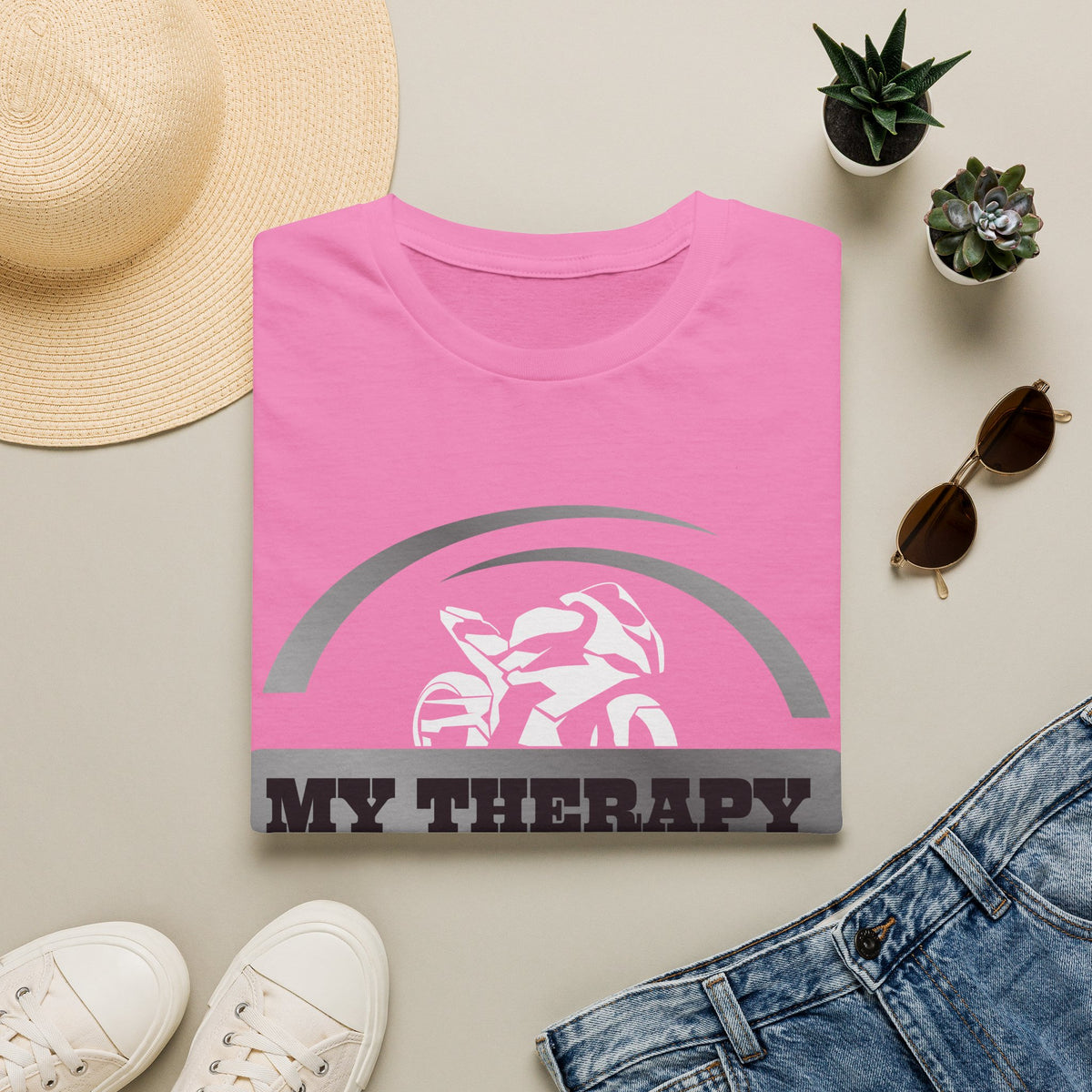 Motorbike T-shirt with 'My Therapy'