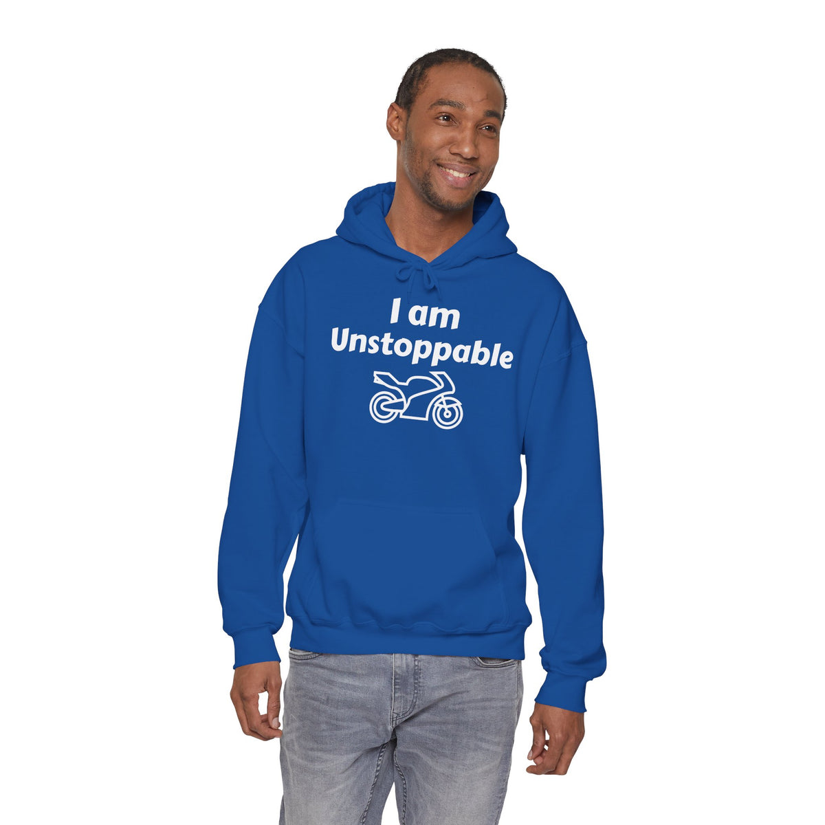 Motorcycle Hoodie — I Am Unstoppable / No, Wait Unstable Funny Biker Pullover