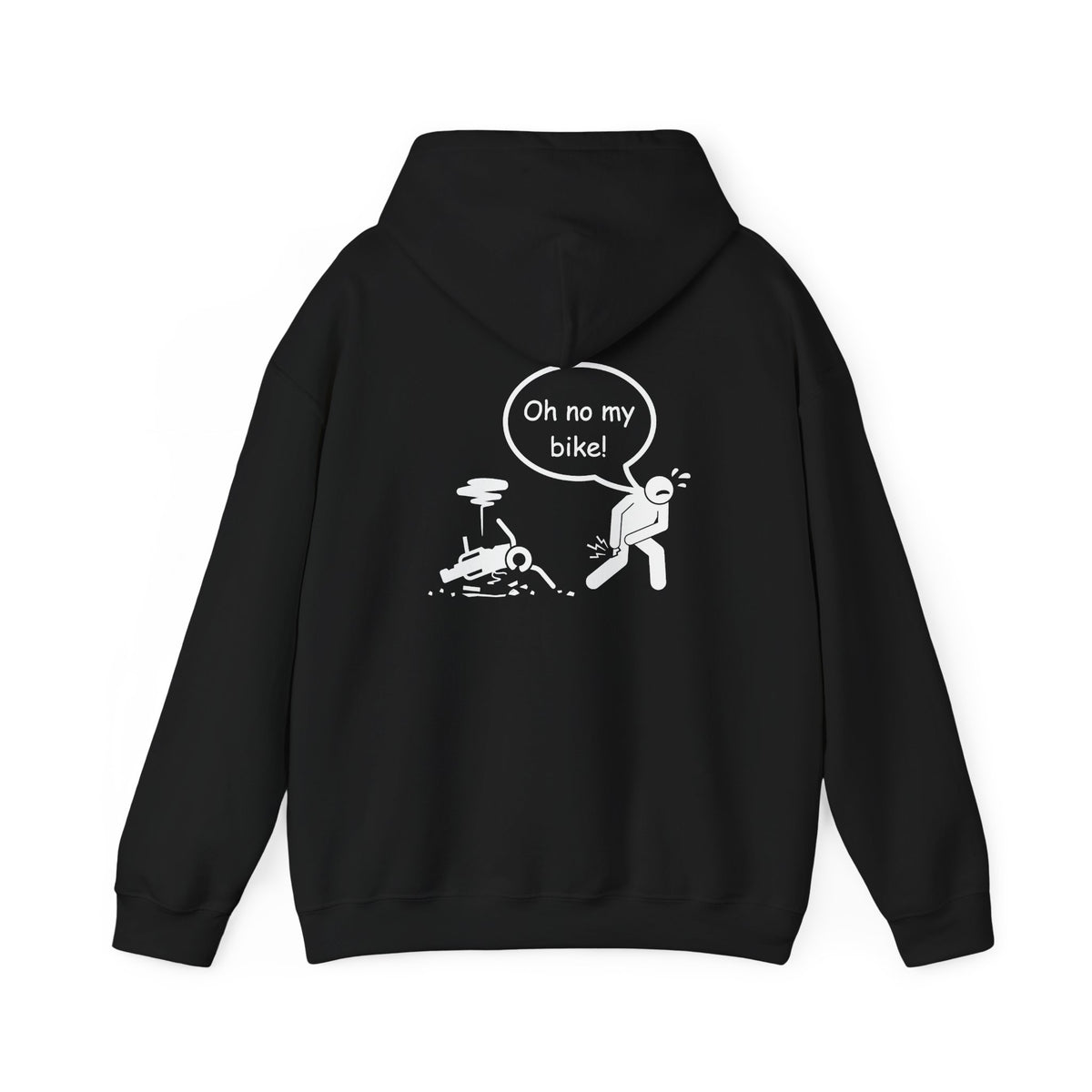 Non UK Sales Hooded Sweatshirt (Oh no my bike (Dropped) B/W