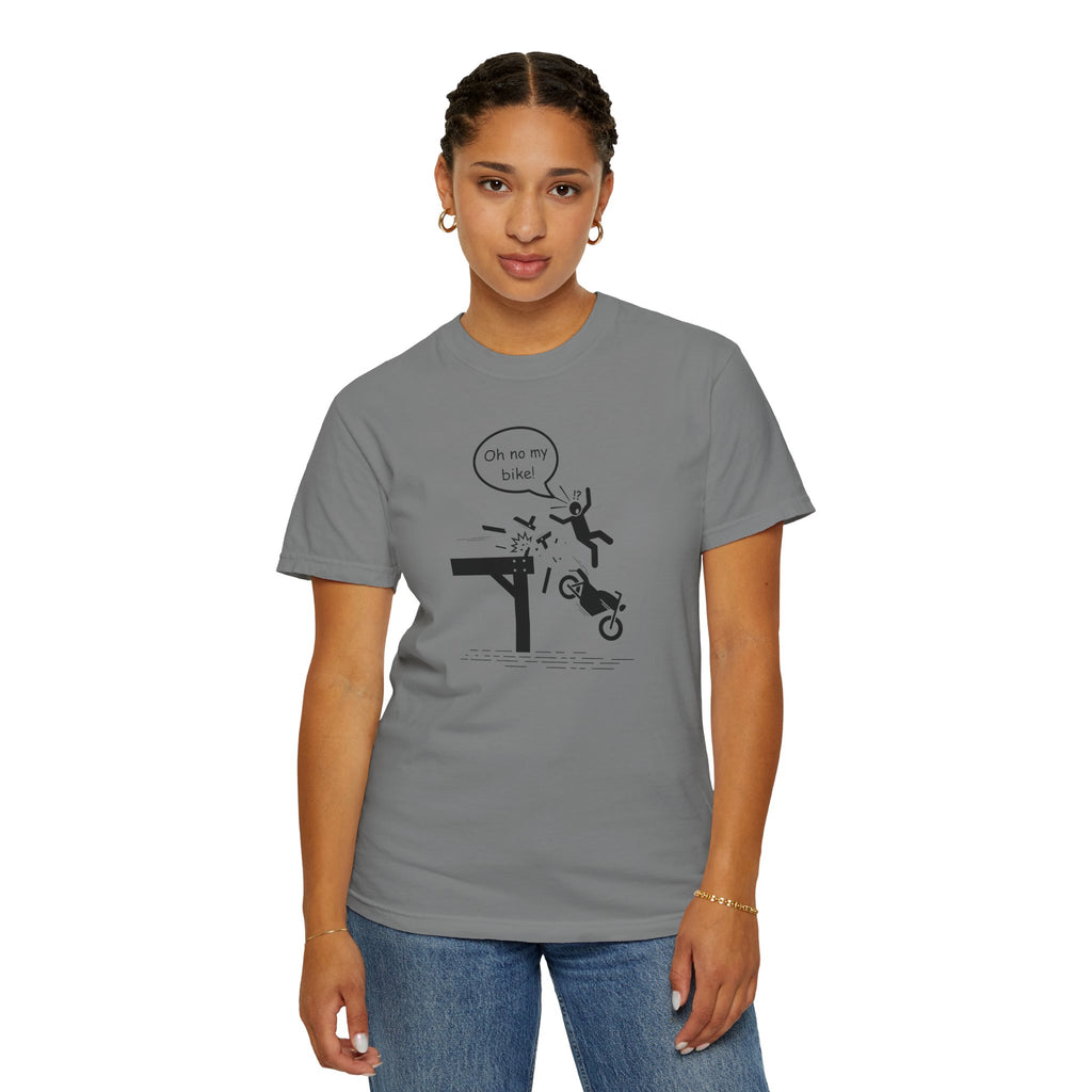 Non UK Sales Motorbike t-shirt  (Oh no my bike)  Pier B/W