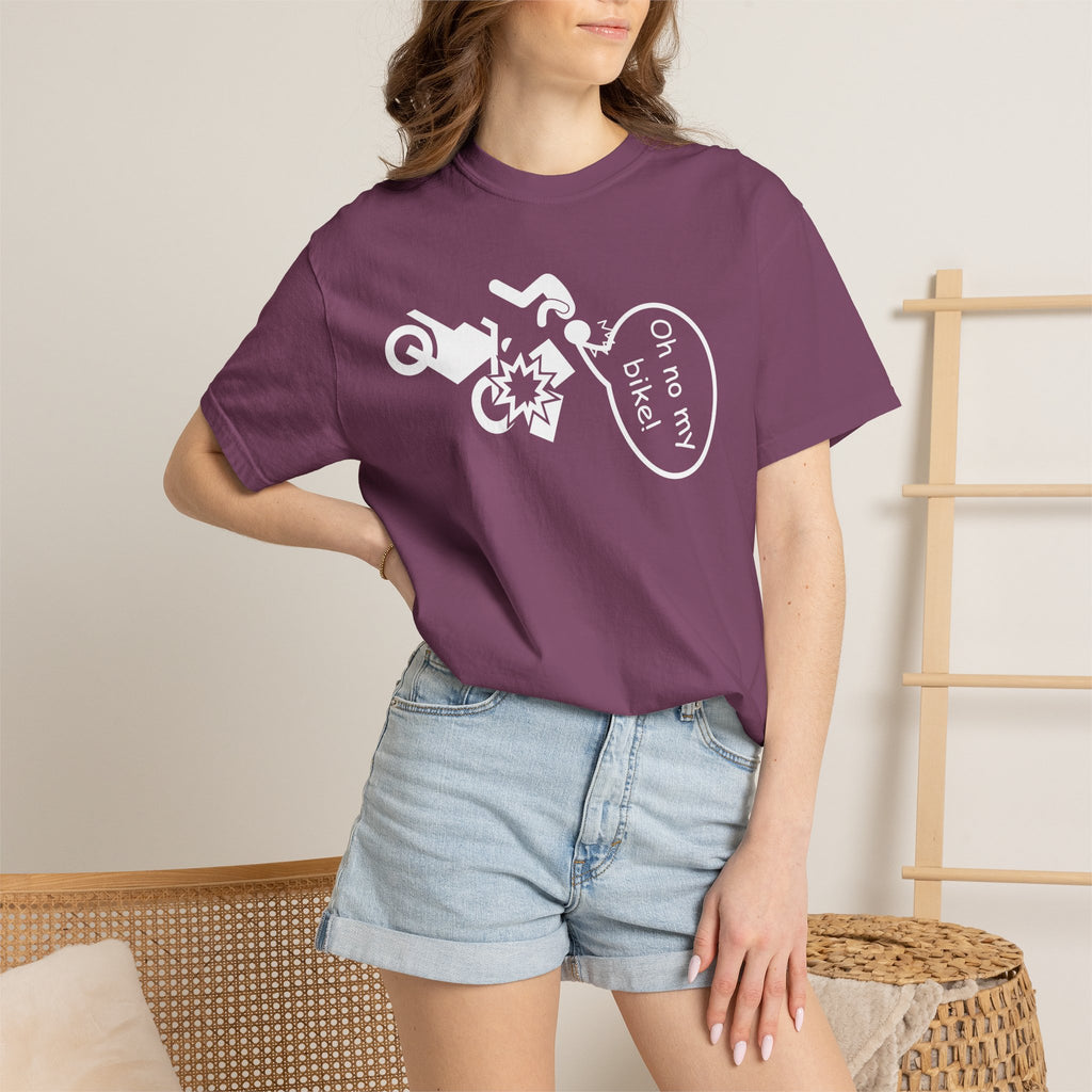 Non UK Sales Motorbike t-shirt (Oh no my bike) Boxes W/B