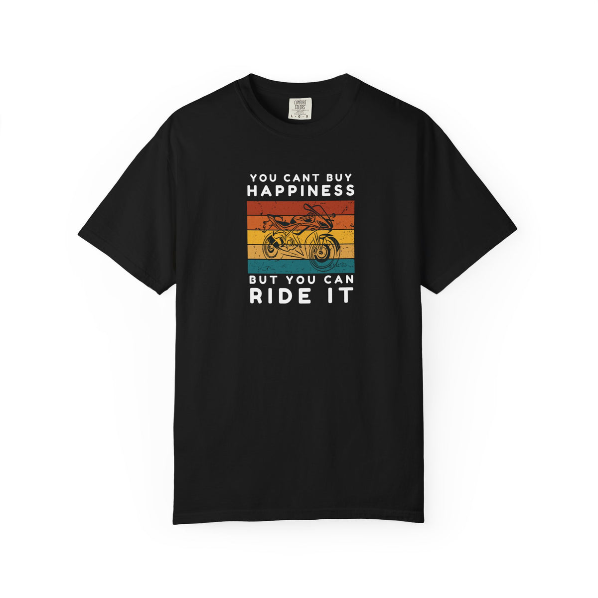 Non UK Sales Motorbike t-shirt  (You Cant buy happiness, But you can ride it)  W/Bs