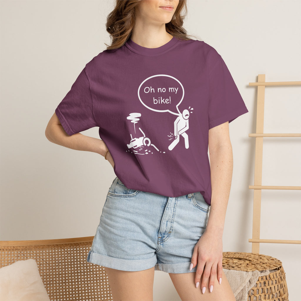 Non UK Sales Motorbike t-shirt  (Oh no my bike)  Dropped W/B