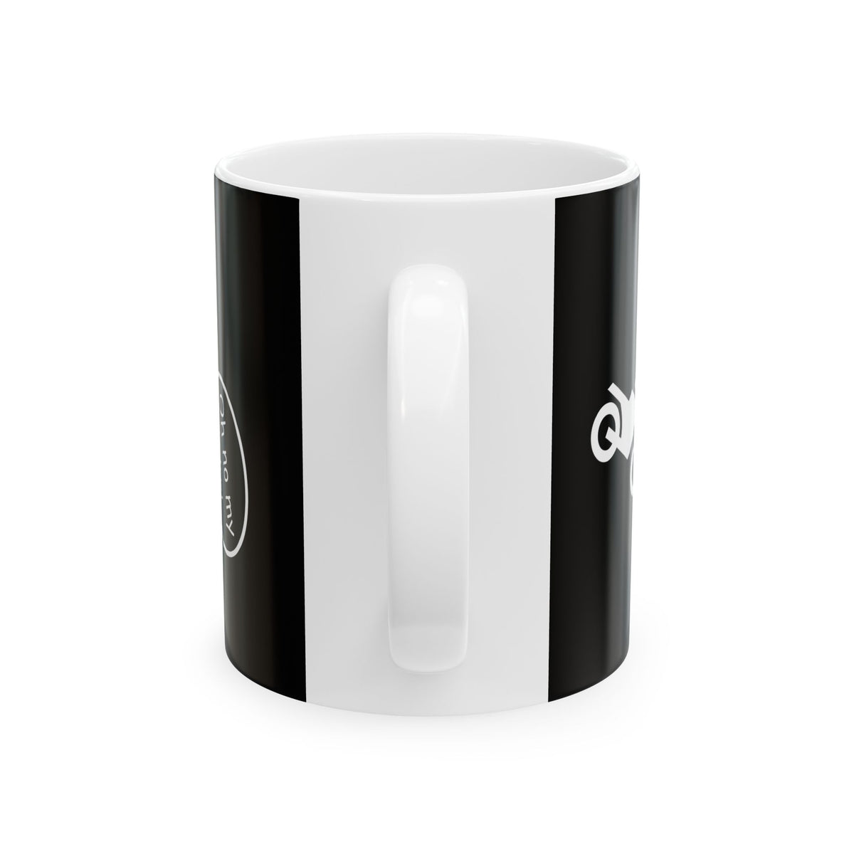 Non UK Sales 11oz And 15oz White Mug With (Oh no my bike!) B/W