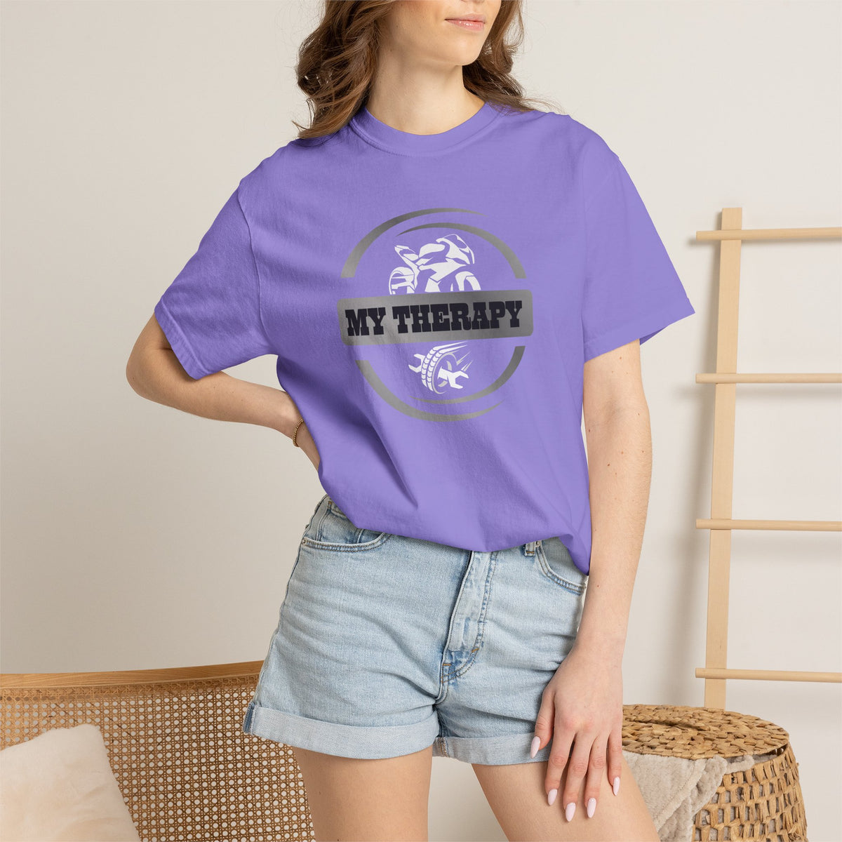 Non UK Sales Motorbike t-shirt  (My therapy) S/B