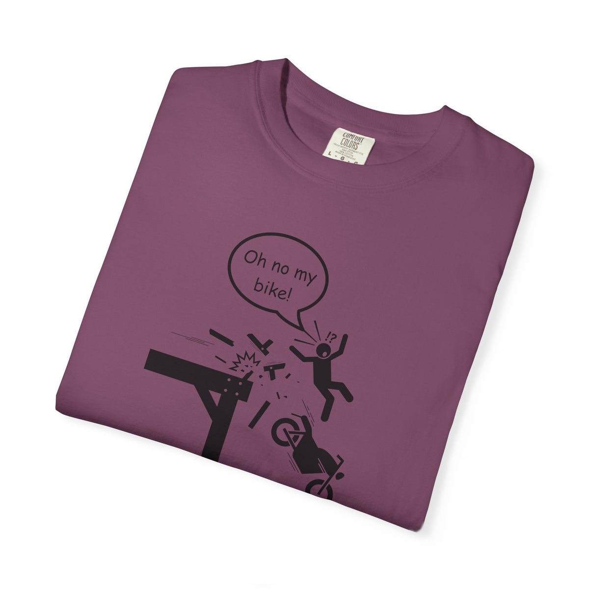 Non UK Sales Motorbike t-shirt  (Oh no my bike)  Pier B/W