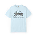 Non UK Sales Motorbike t-shirt  (Built for speed, Parked for repairs) B/W