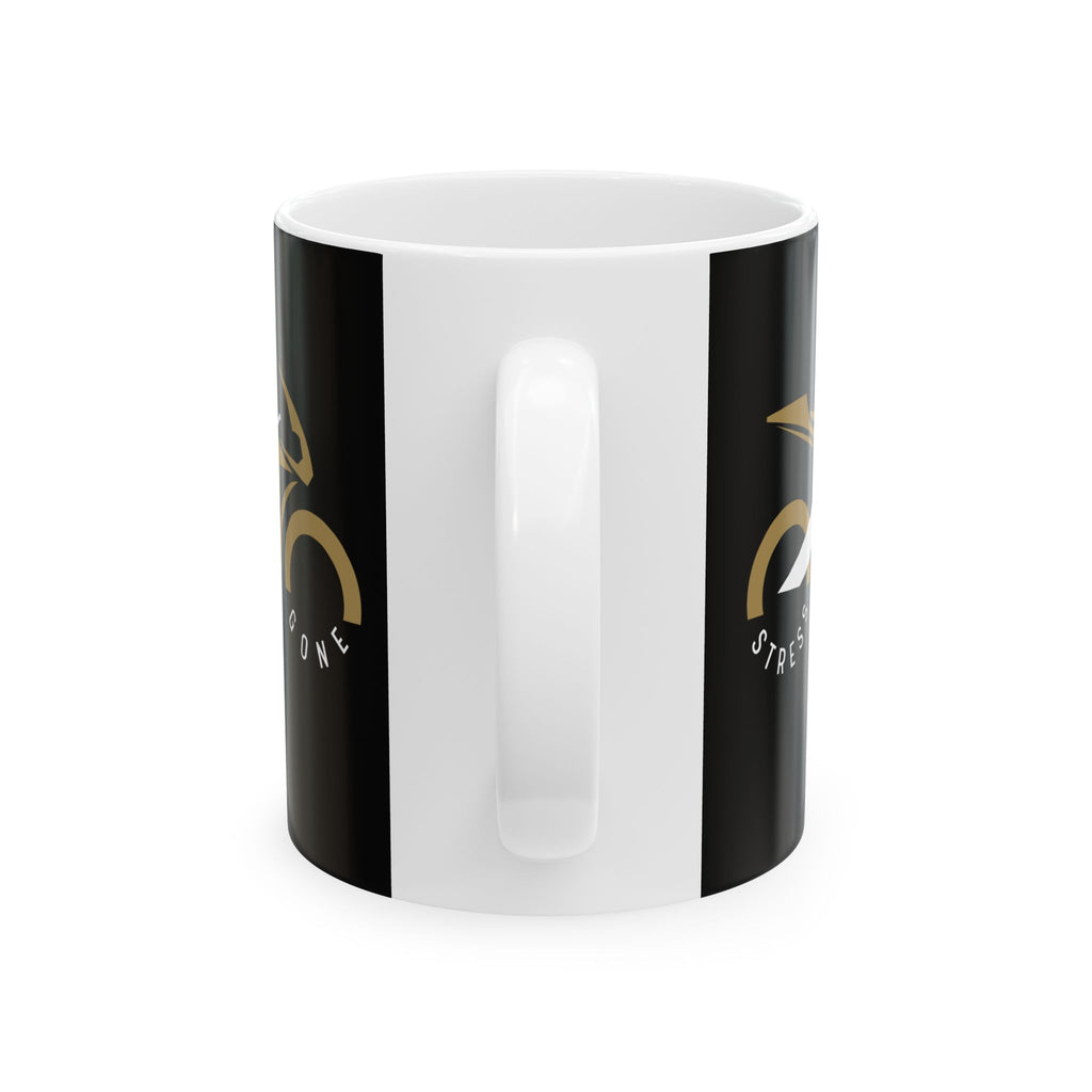 Non UK Sales 11oz And 15oz White Mug With (Stress Gone) B/G