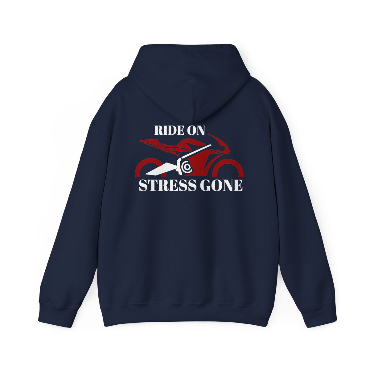 Unisex Heavy Blend™ Hooded Sweatshirt (Ride on, Stress gone)