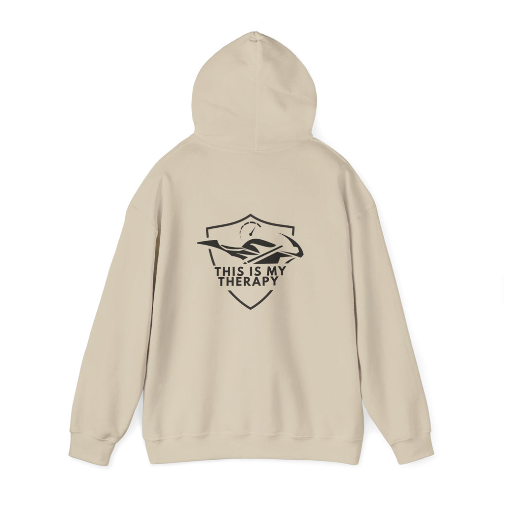 Non UK Sales Hooded Sweatshirt (This is my therapy) B/W