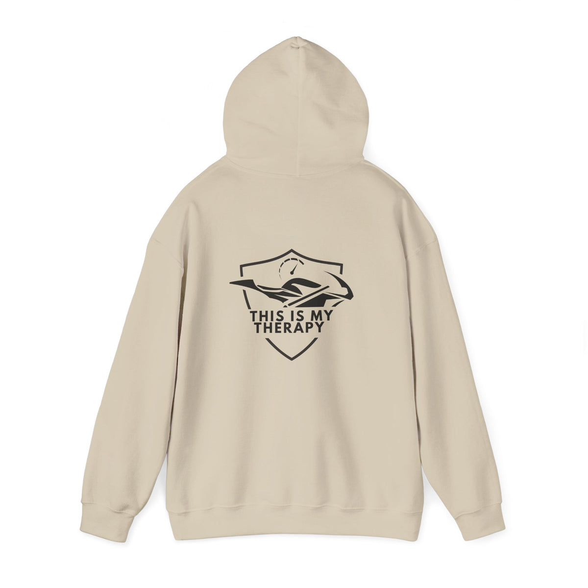 Non UK Sales Hooded Sweatshirt (This is my therapy) B/W
