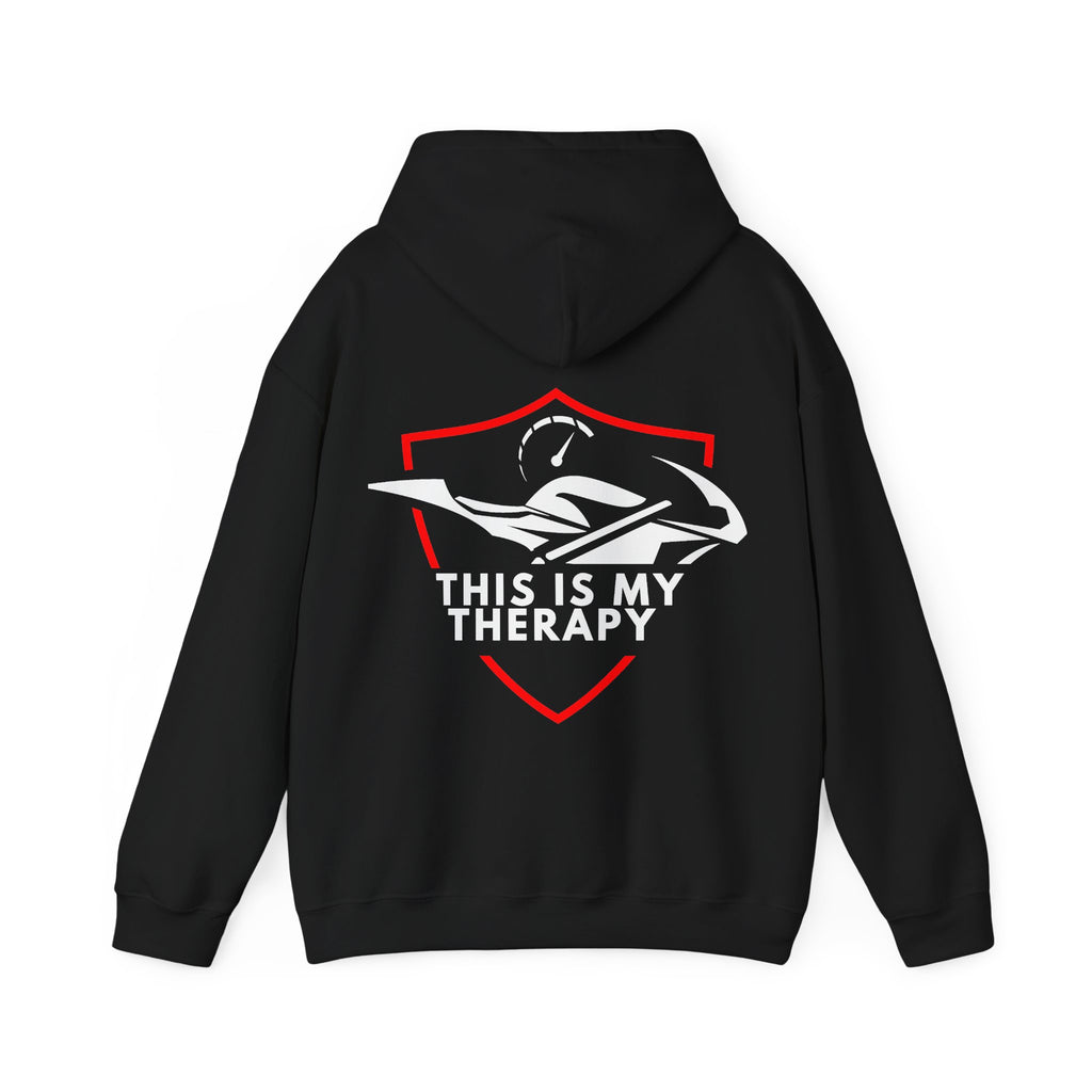 Unisex Heavy Blend™ Hooded Sweatshirt (This Is My Therapy) Back