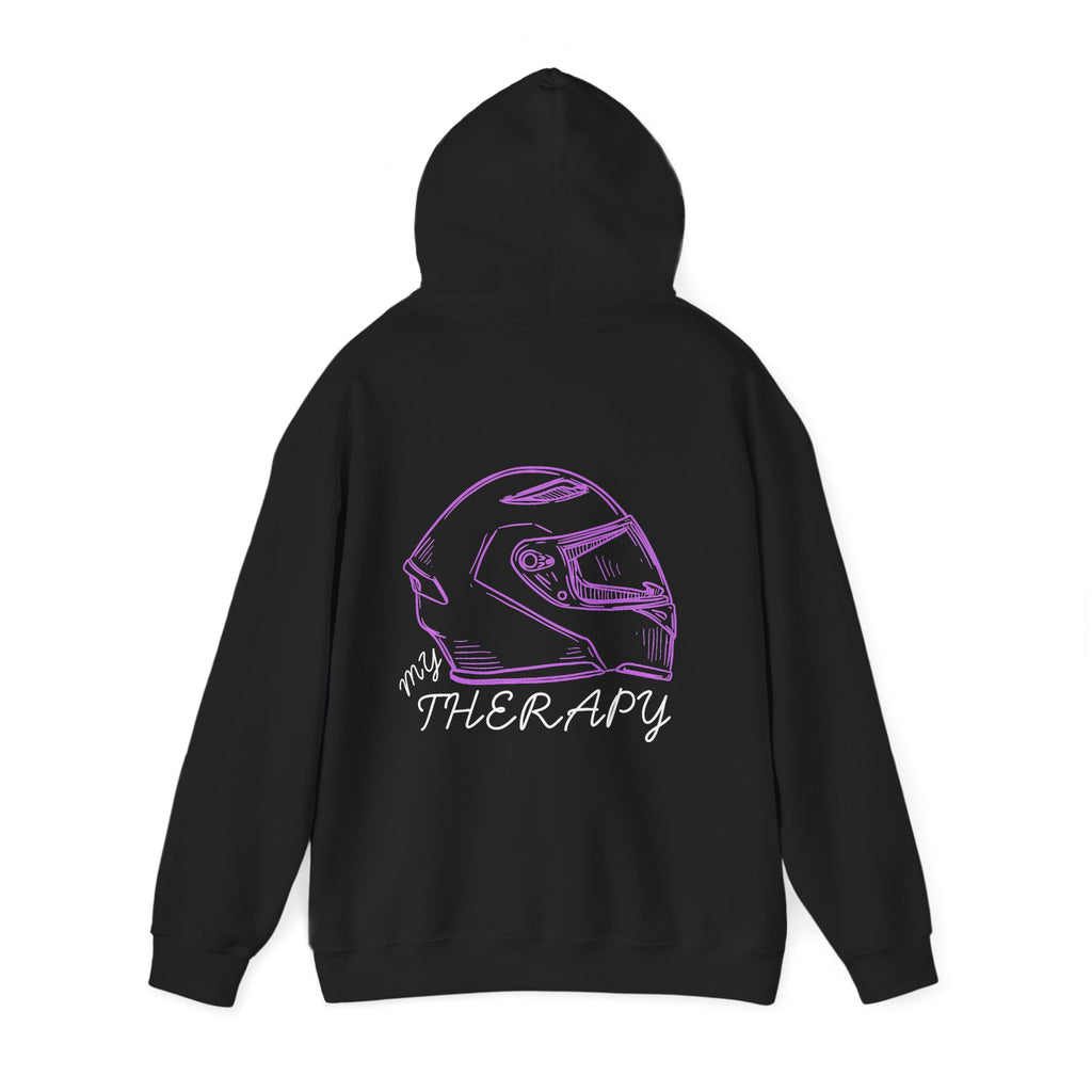 Unisex Heavy Blend™ Hooded Sweatshirt (My Therapy-Purple) Back