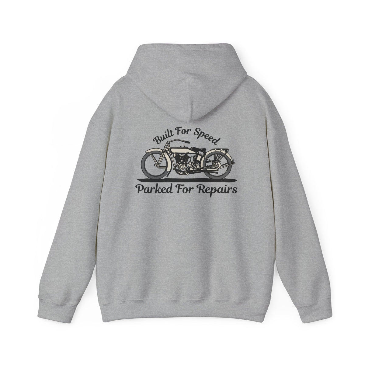Unisex Heavy Blend™ Hooded Sweatshirt (Built For Speed, Parked For Repairs) Back